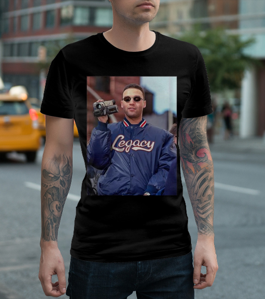 Derek Jeter Legacy Camcorder New York Yankees 2000 World Series MLB T-Shirt