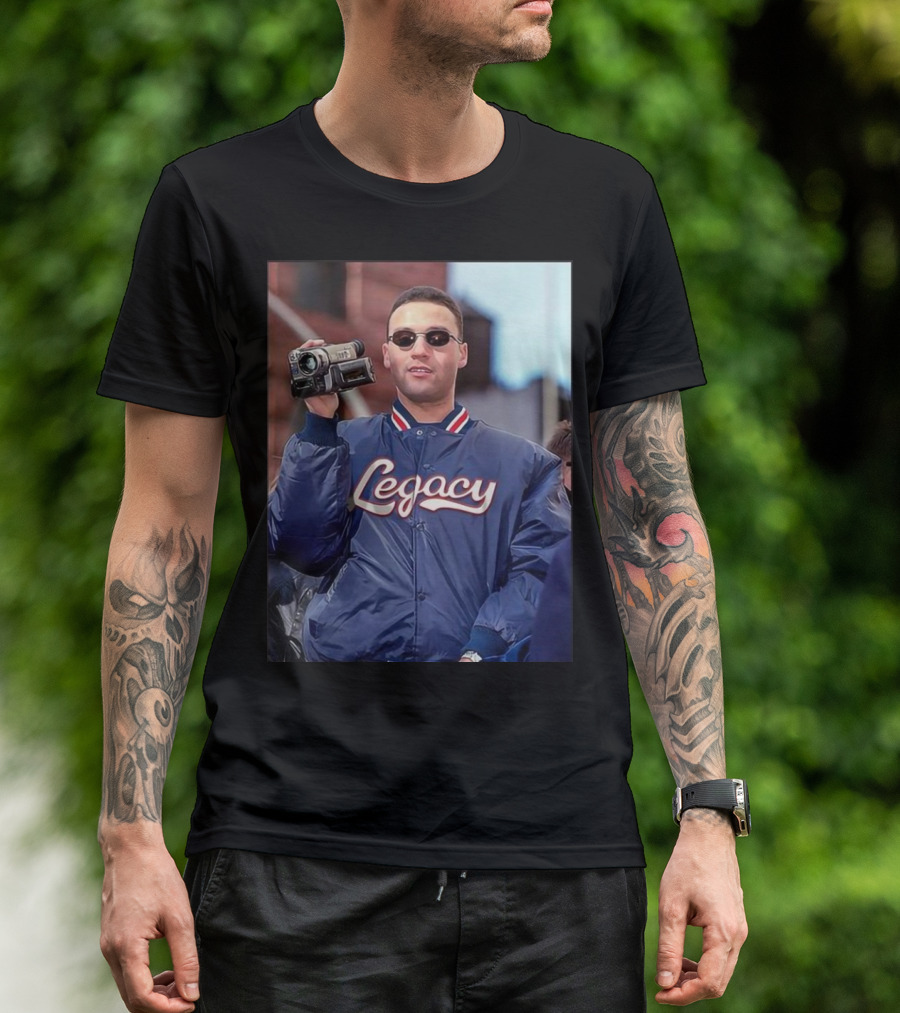 Derek Jeter Legacy Camcorder New York Yankees 2000 World Series MLB T-Shirt