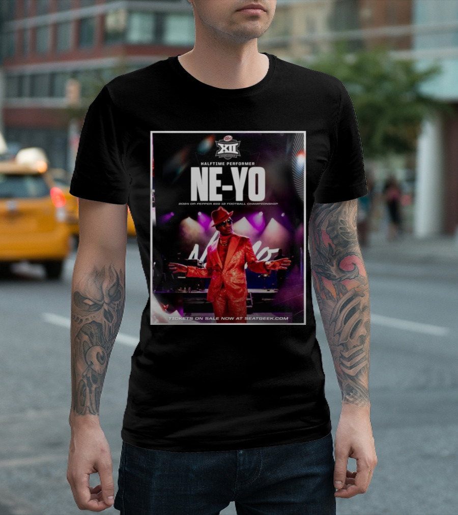 Halftime Performer Ne-Yo 2024 Dr Pepper Big 12 Football Championship Tickets on Sale at SeatGeek.com T-Shirt