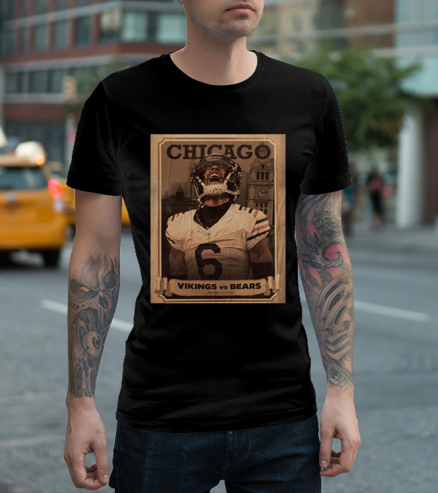 Chicago Vikings vs Bears November 24 NFL Kyler Gordon T-Shirt