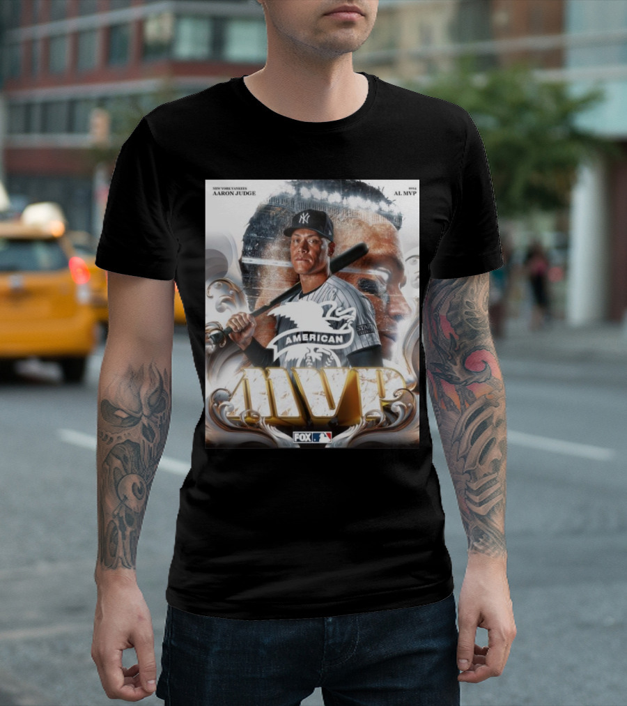 New York Yankees Aaron Judge 2024 AL MVP American League All Rise MLB On FOX T-Shirt