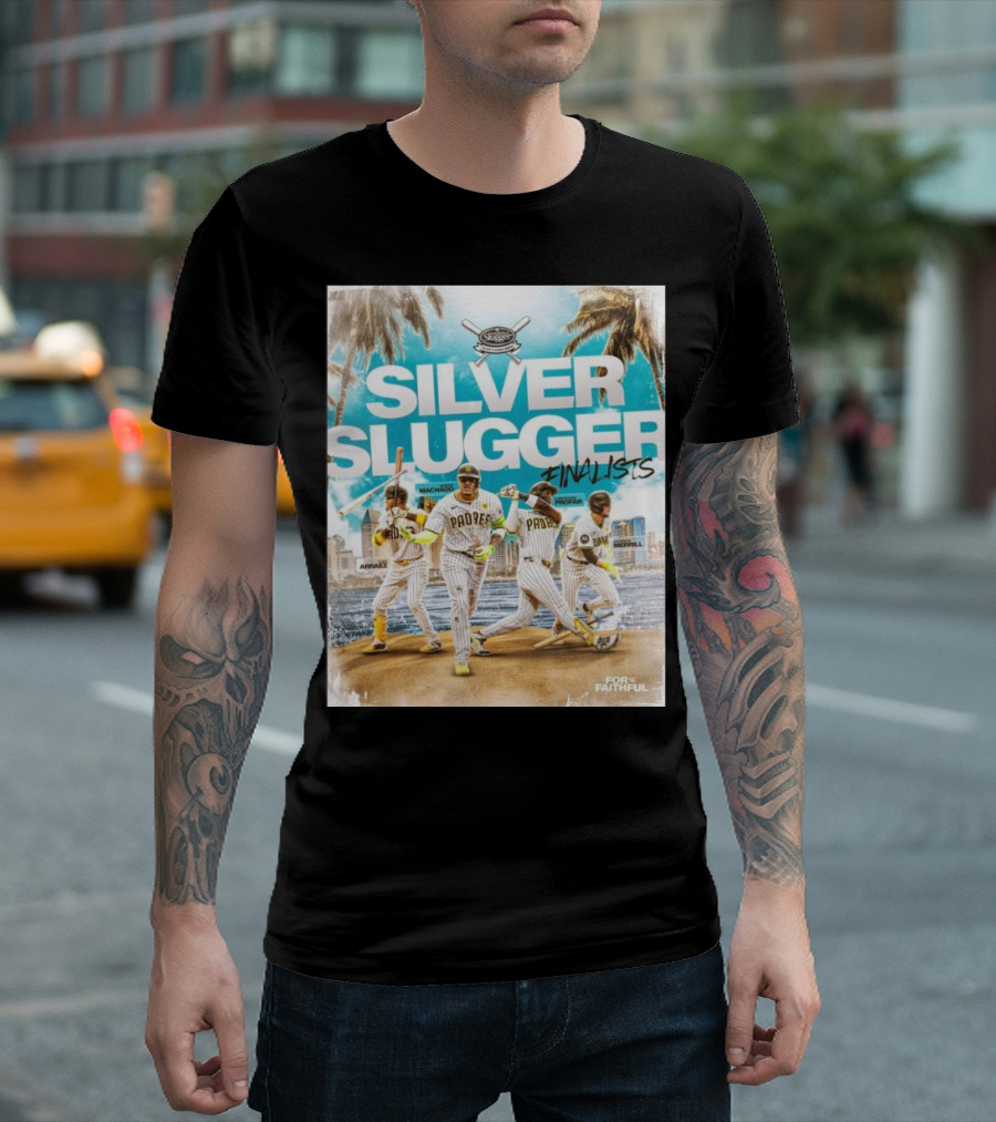 San Diego Padres Arraez Machado Profar Merrill MLB 2024 Silver Slugger Finalists T-Shirt