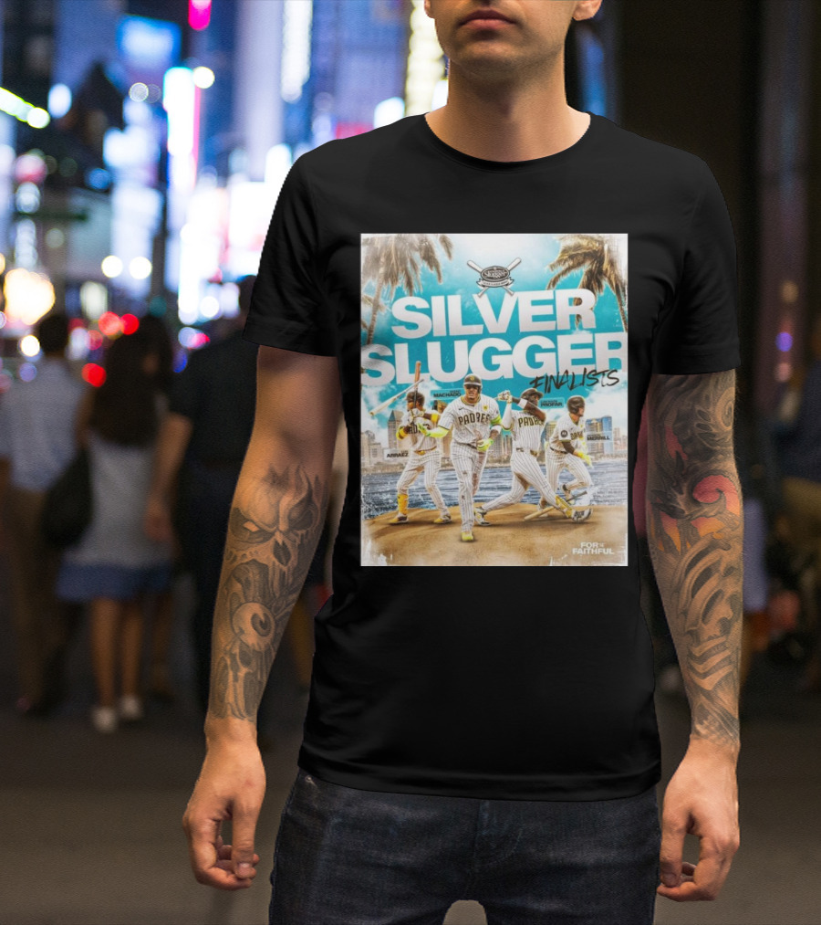 San Diego Padres Arraez Machado Profar Merrill MLB 2024 Silver Slugger Finalists T-Shirt