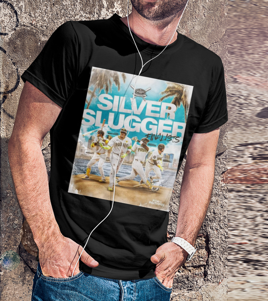 San Diego Padres Arraez Machado Profar Merrill MLB 2024 Silver Slugger Finalists T-Shirt
