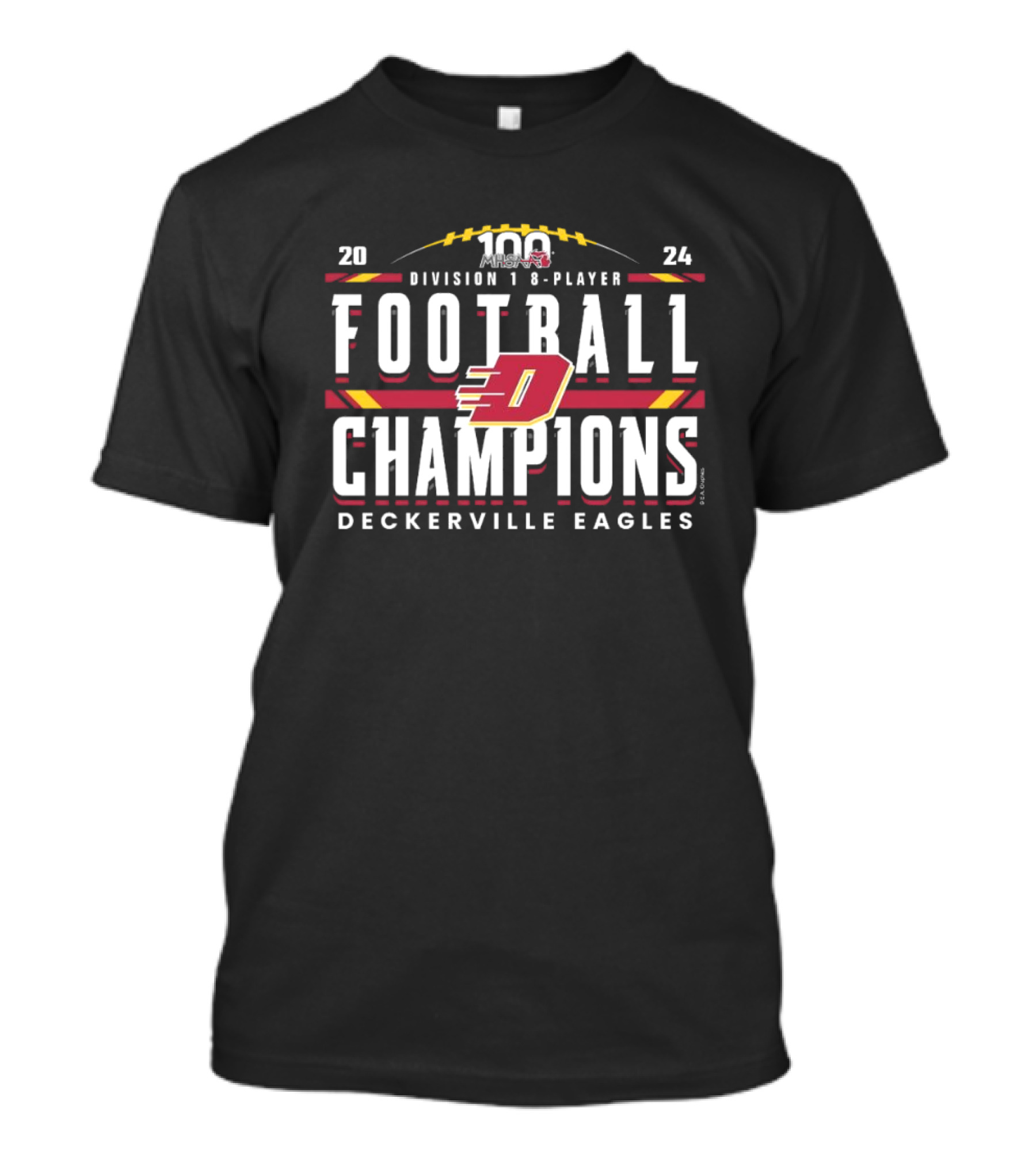 MHSAA 2024 Division 1 8-Player Football Champions Deckerville Eagles T-Shirt