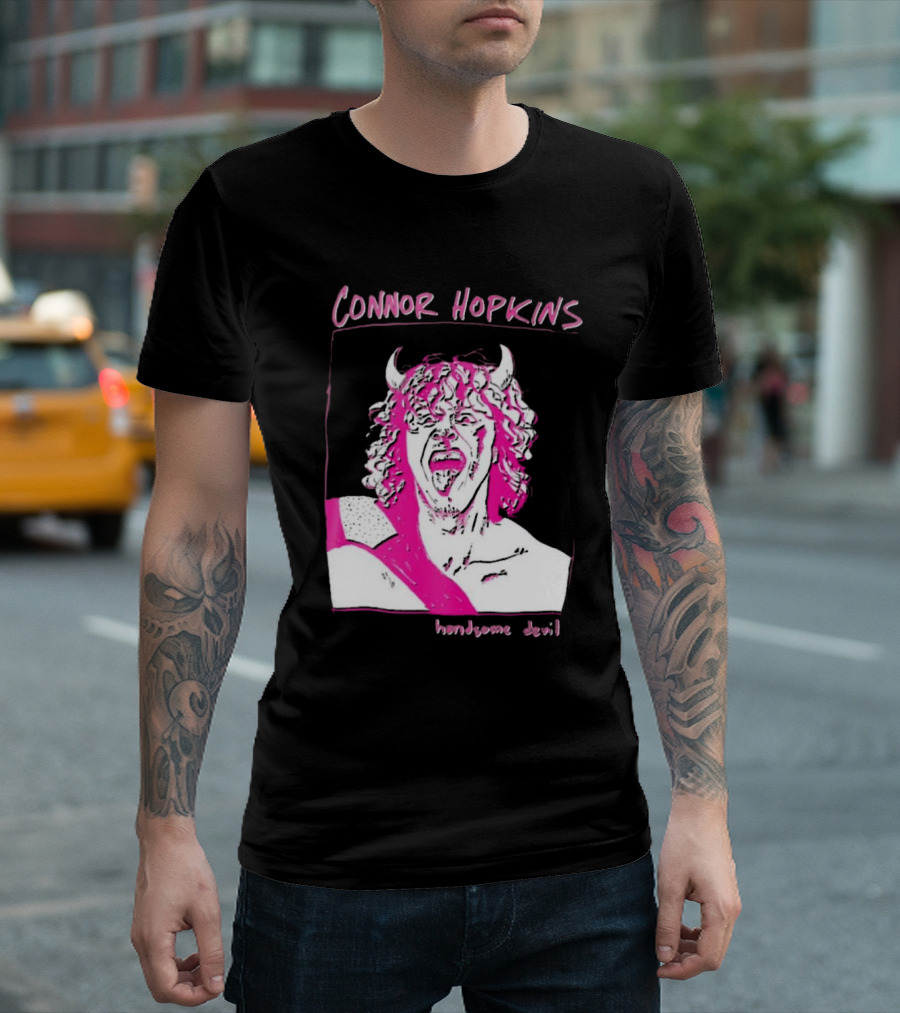 Connor Hopkins Handsome Devil Pink Horned T-Shirt