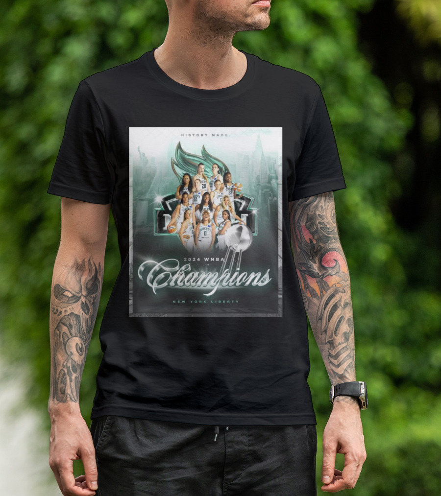 History Made New York Liberty 2024 WNBA Champions T-Shirt