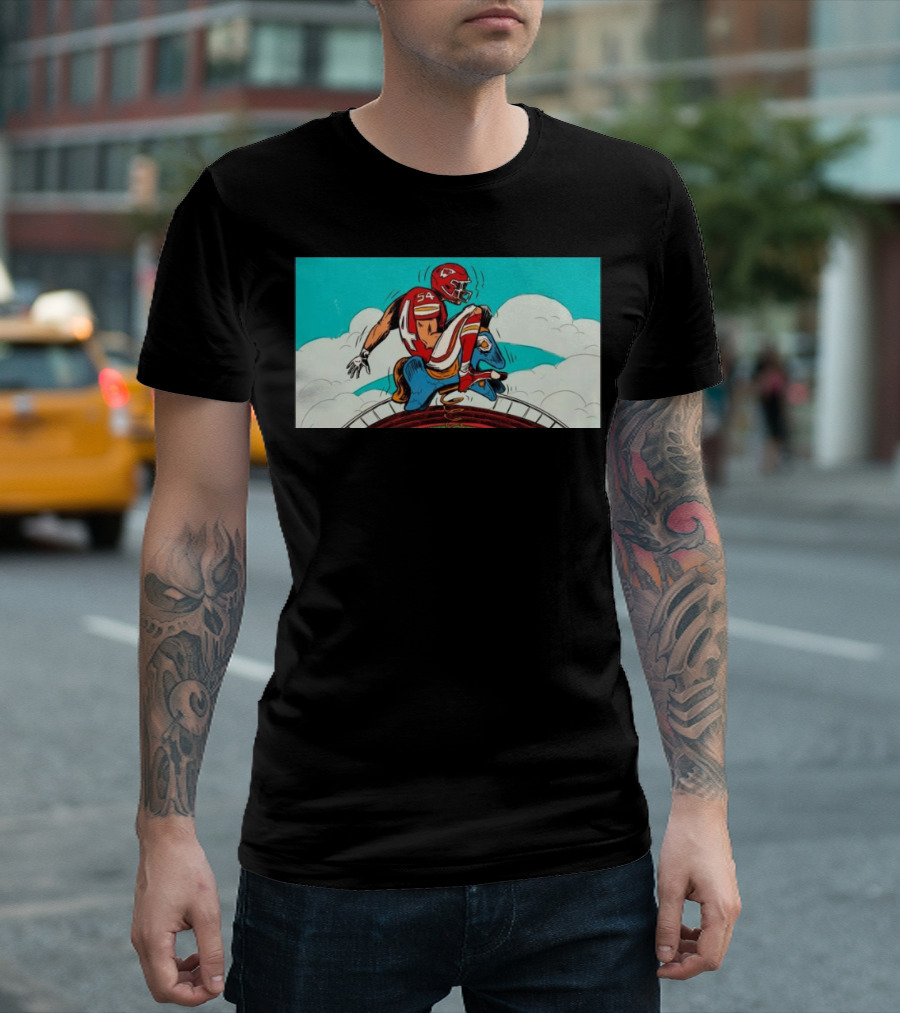 Kansas City Chiefs vs. Denver Broncos Game-Day Matchup Sky Battle T-Shirt