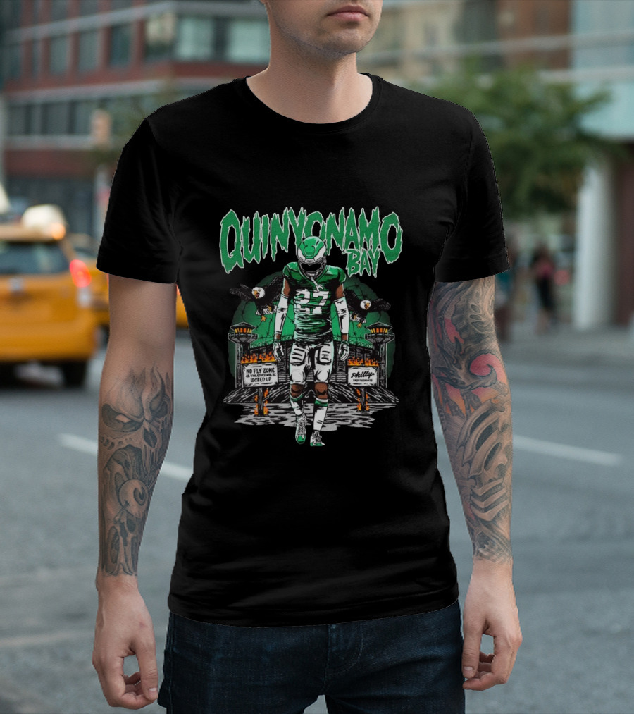 Quinyonamo Bay No Fly Zone Locked Up Philadelphia Eagles 27 T-Shirt