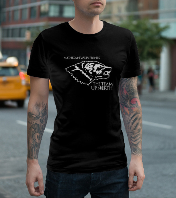 Michigan Wolverines The Team Up North Fierce Wolverine Head T-Shirt