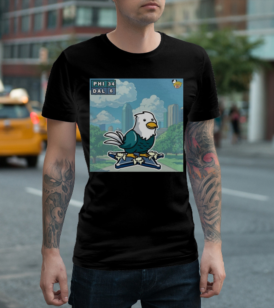 Philadelphia Eagles Defeat Dallas Cowboys 34-6 in Week 10 Showdown T-Shirt