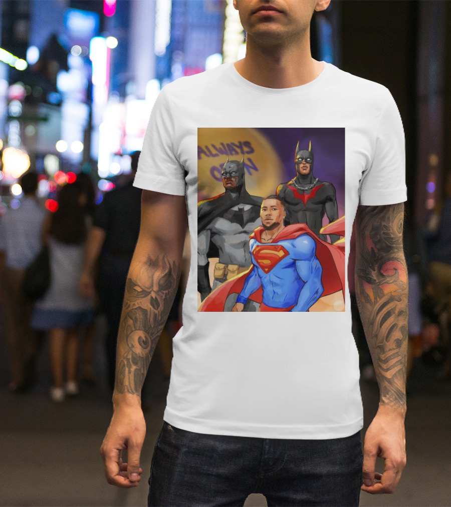 A.J. Brown DeVonta Smith Saquon Barkley Always Open Philadelphia Eagles Justice League Superman Batman T-Shirt