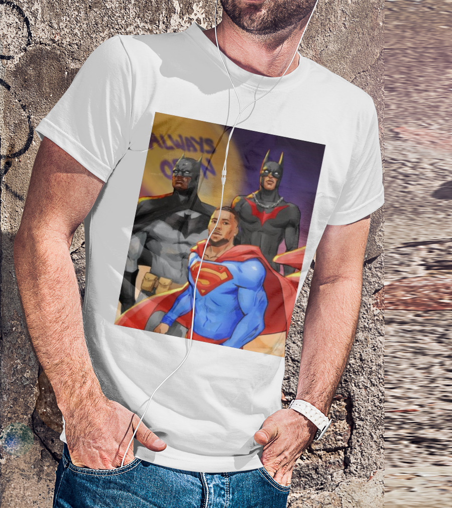 A.J. Brown DeVonta Smith Saquon Barkley Always Open Philadelphia Eagles Justice League Superman Batman T-Shirt