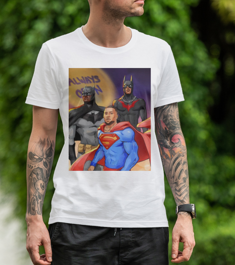 A.J. Brown DeVonta Smith Saquon Barkley Always Open Philadelphia Eagles Justice League Superman Batman T-Shirt