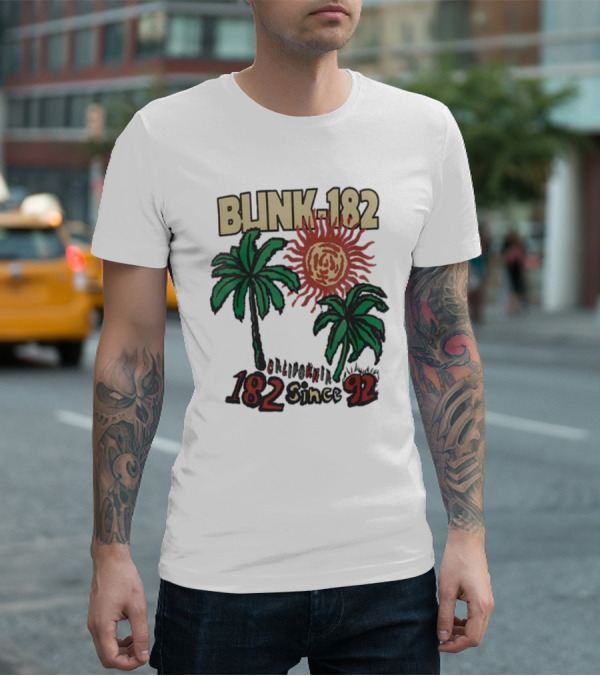 Blink-182 California 182 Since 92 Sun Palm Trees T-Shirt