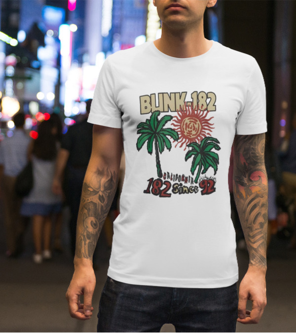 Blink-182 California 182 Since 92 Sun Palm Trees T-Shirt