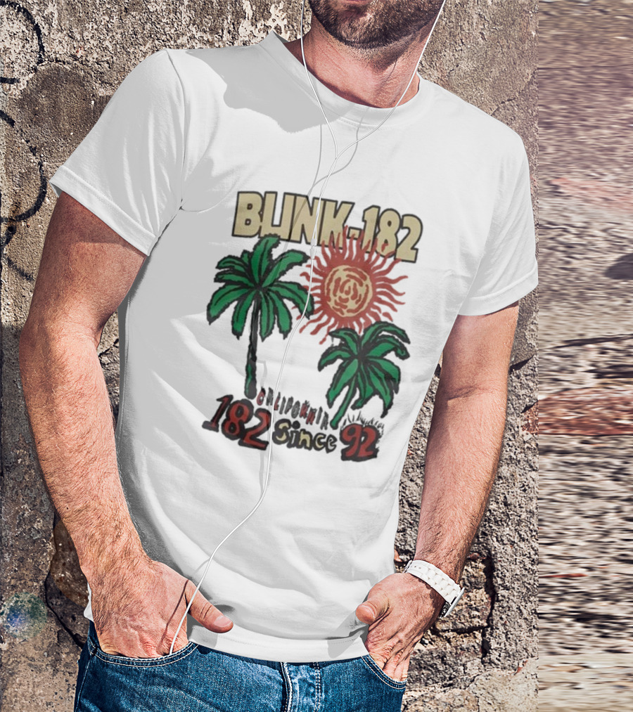 Blink-182 California 182 Since 92 Sun Palm Trees T-Shirt