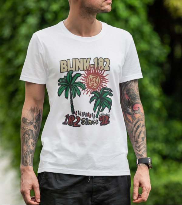Blink-182 California 182 Since 92 Sun Palm Trees T-Shirt
