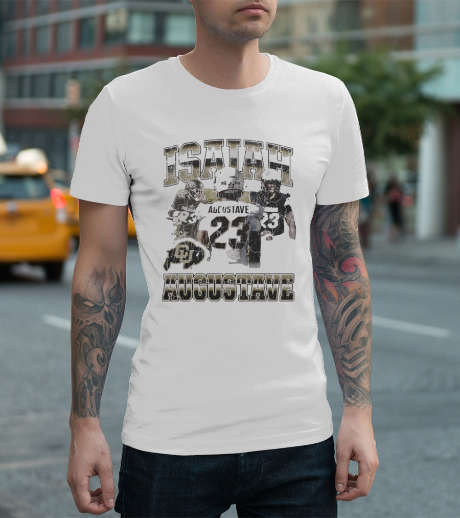 Isaiah Augustave Colorado Buffaloes 23 90s Style Football T-Shirt