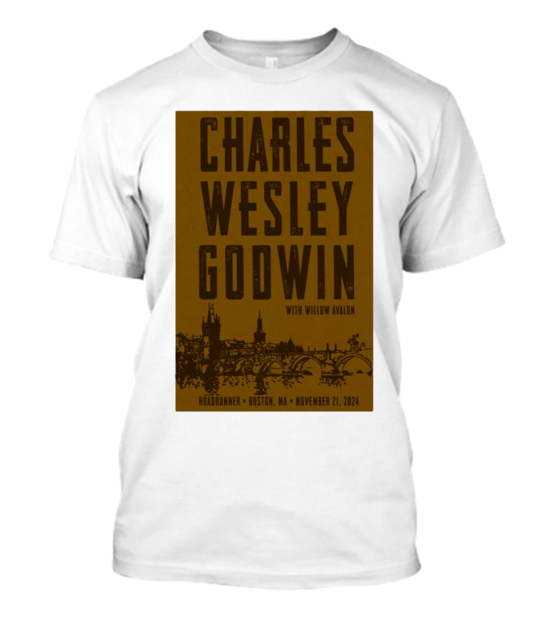 Charles Wesley Godwin With Willow Avalon Roadrunner Boston MA November 21 T-Shirt