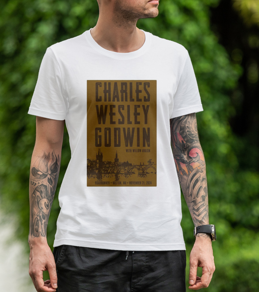 Charles Wesley Godwin With Willow Avalon Roadrunner Boston MA November 21 T-Shirt