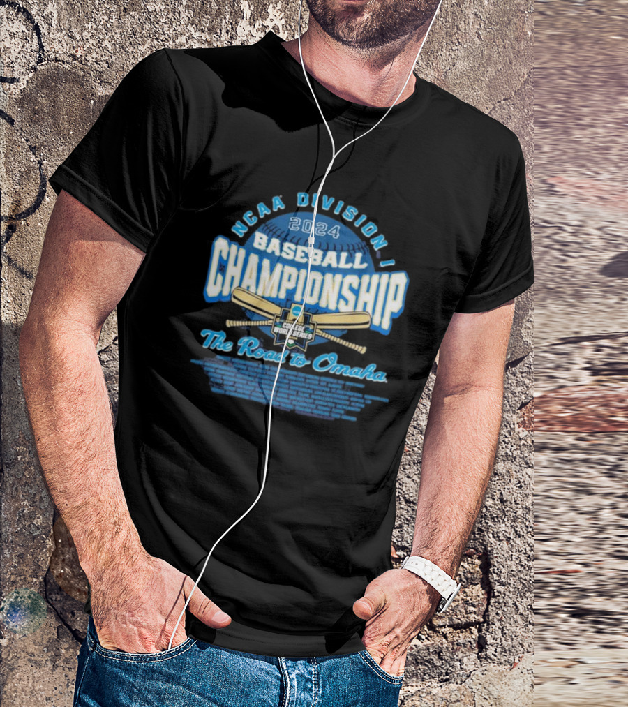 NCAA Division I 2024 Baseball Championship The Road To Omaha College World Series T-Shirt