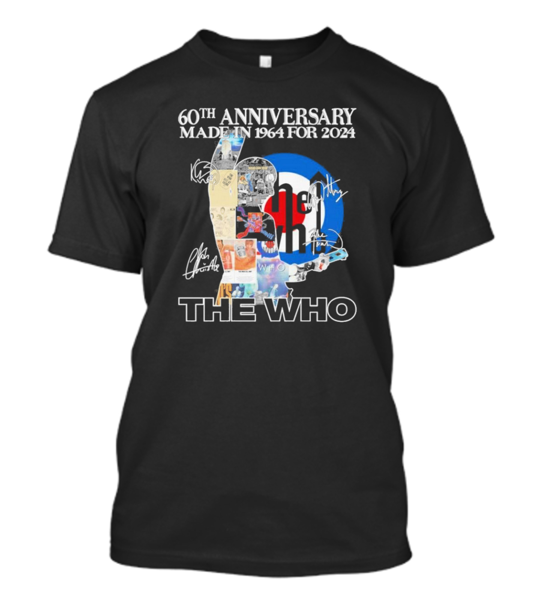 The Who 60th Anniversary Made In 1964 For 2024 Signatures Collage T-Shirt