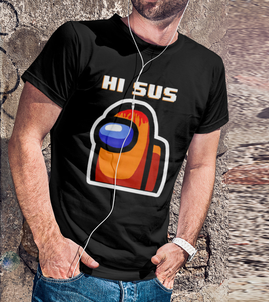 Hi Sus Impostor Among Us Funny Vintage Game T-Shirt