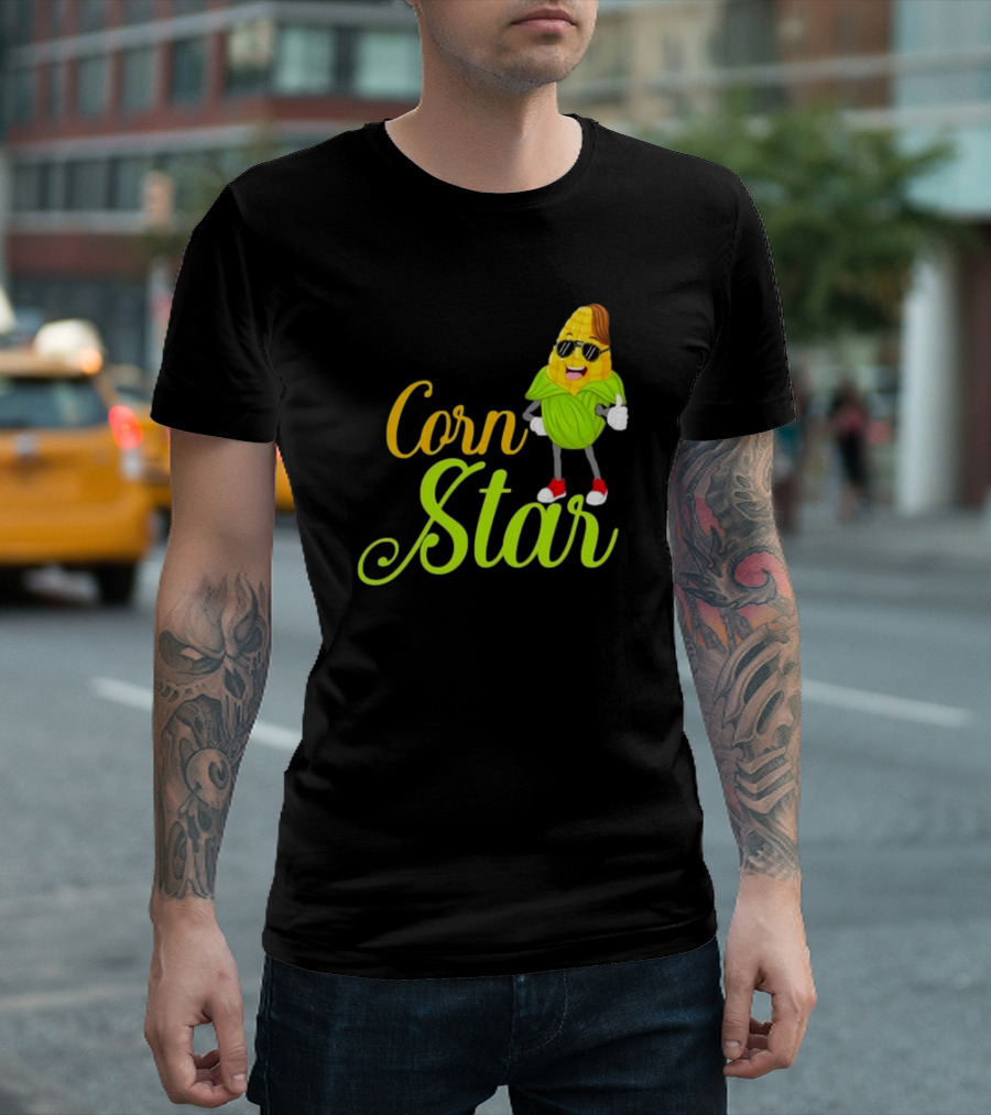 Corn Star Barnyard Harvest Rancher Farming Barn Cattle T-Shirt