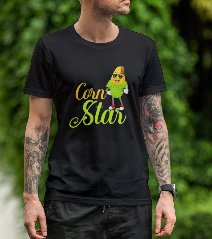 Corn Star Barnyard Harvest Rancher Farming Barn Cattle T-Shirt