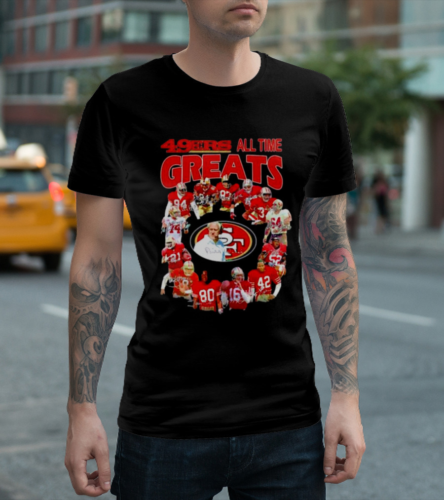 49ers All Time Greats Signatures San Francisco Legends T-Shirt