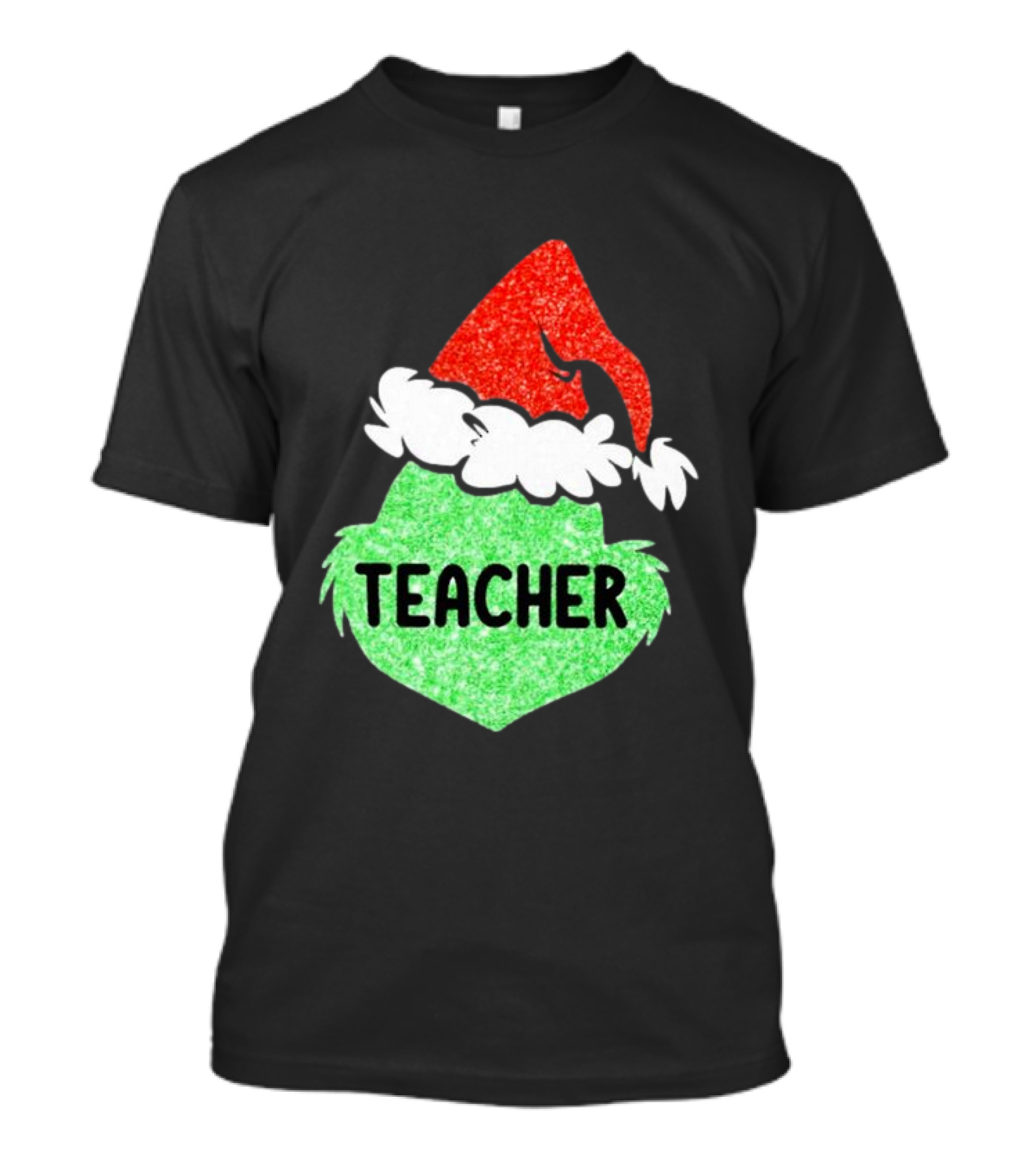 Santa Grinch Hat Teacher Christmas Holiday T-Shirt