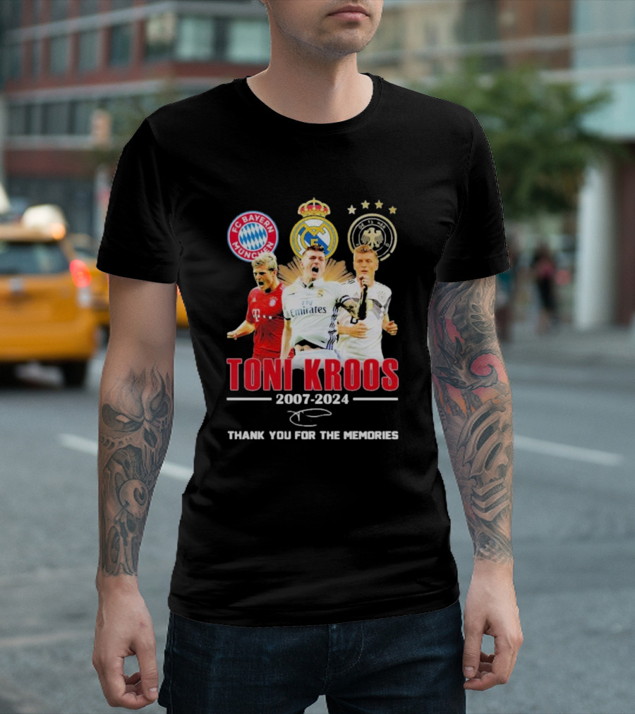 Toni Kroos Bayern Munich Real Madrid Germany 2007-2024 Thank You For The Memories T-Shirt
