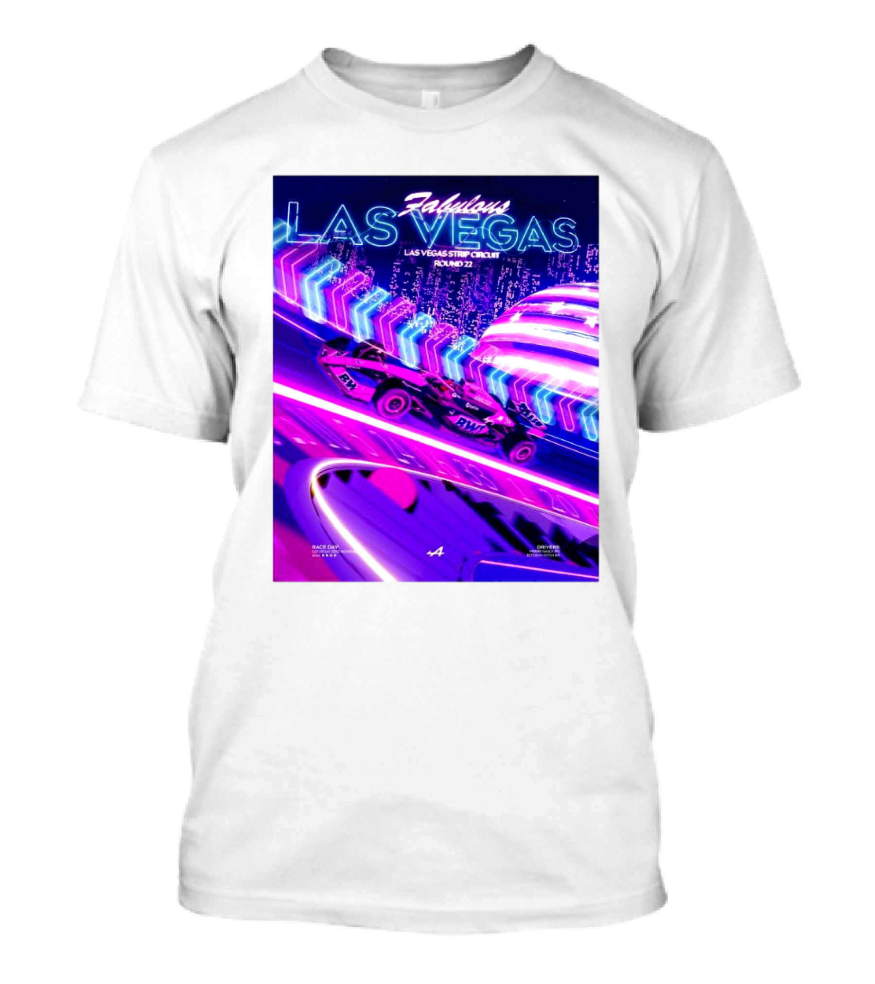 Fabulous Las Vegas Las Vegas Strip Circuit Round 22 Race Day Primer Chat Pack T-Shirt