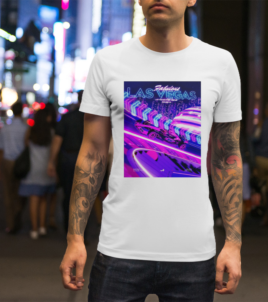 Fabulous Las Vegas Las Vegas Strip Circuit Round 22 Race Day Primer Chat Pack T-Shirt