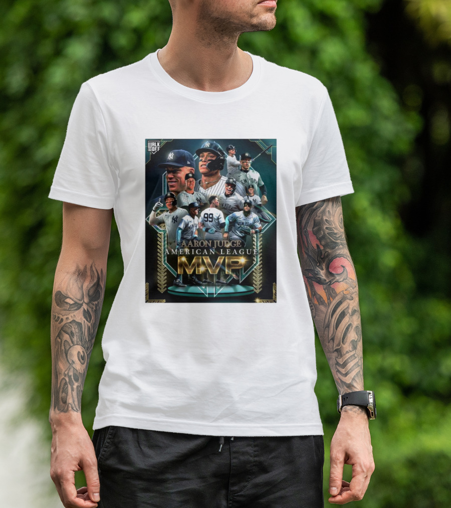 New York Yankees Aaron Judge American League MVP Walk Off T-Shirt