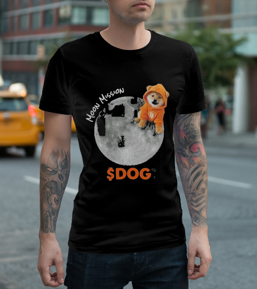 Moon Mission $DOG Dogecoin Bitcoin Shiba Inu T-Shirt