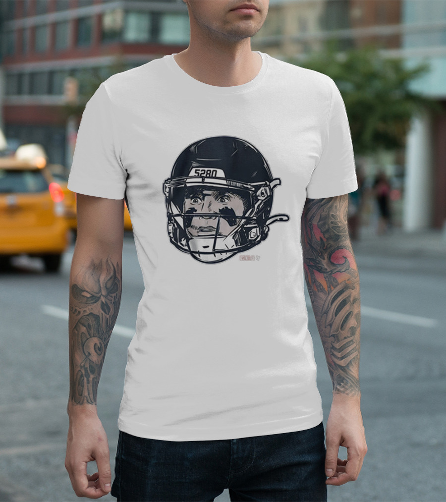 5280 Denver Broncos Crazy Eyes NFL Football Bo Nix Painting T-Shirt