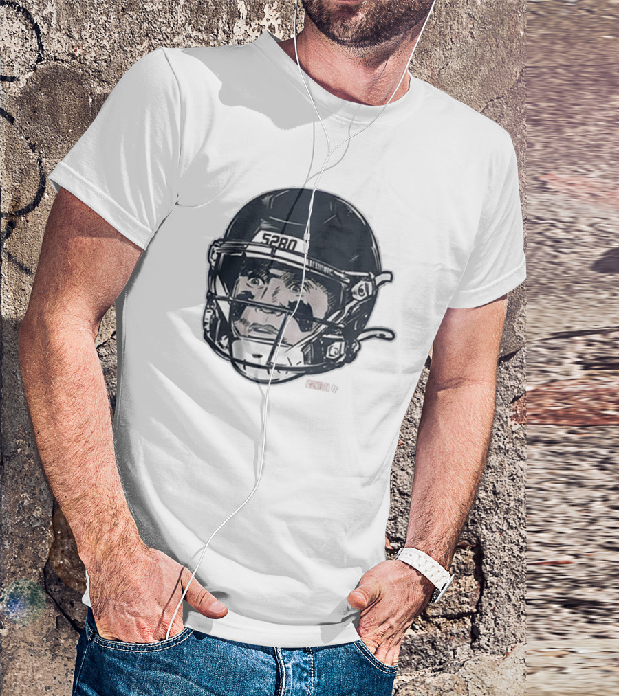 5280 Denver Broncos Crazy Eyes NFL Football Bo Nix Painting T-Shirt