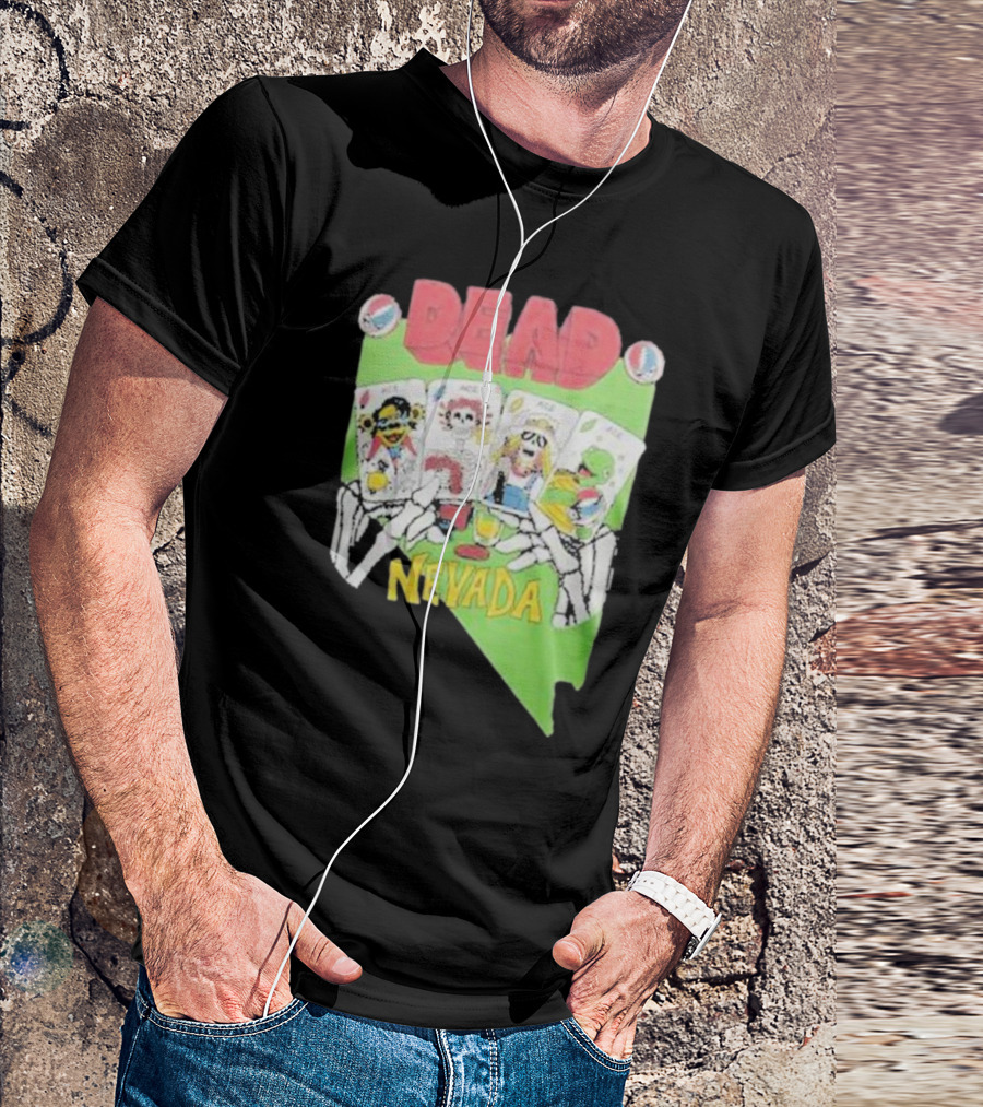 Grateful Dead Nevada Playing Cards Skeletons T-Shirt