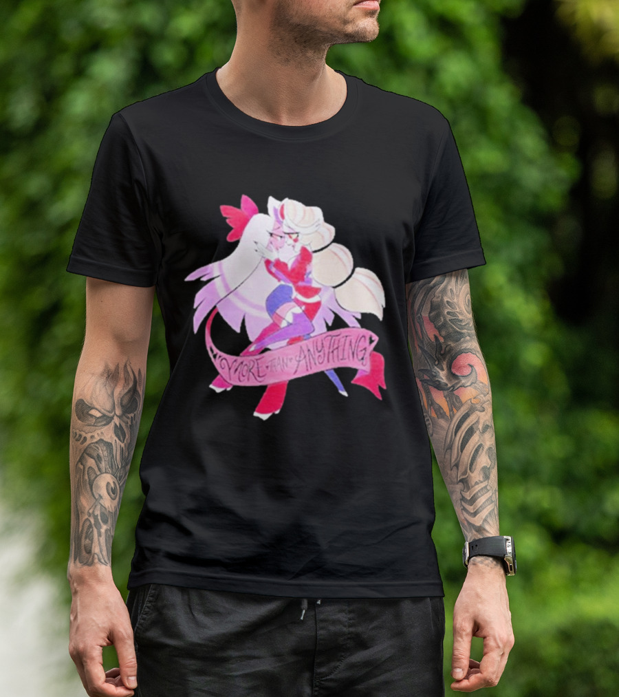 Hazbin Hotel Charlie And Vaggie Embrace More Than Anything T-Shirt