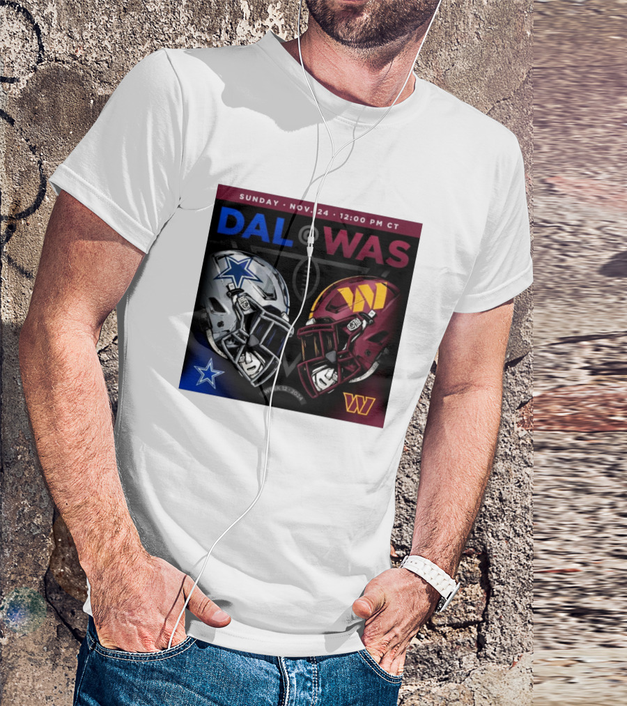Sunday Nov 24 DAL Vs WAS Helmet Week 12 T-Shirt