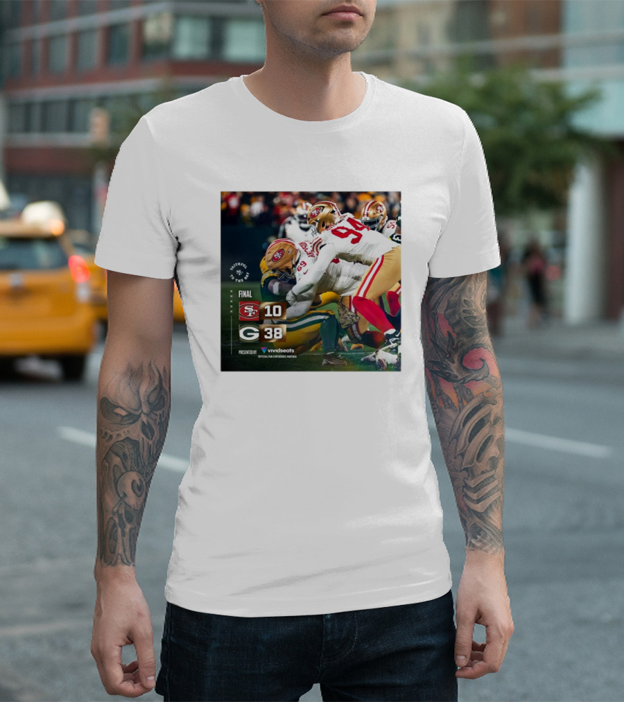 Final NFL San Francisco 49ers 10 Vs Green Bay Packers 38 Faithful To The Bay T-Shirt