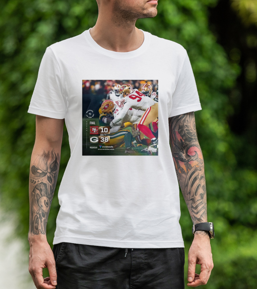 Final NFL San Francisco 49ers 10 Vs Green Bay Packers 38 Faithful To The Bay T-Shirt