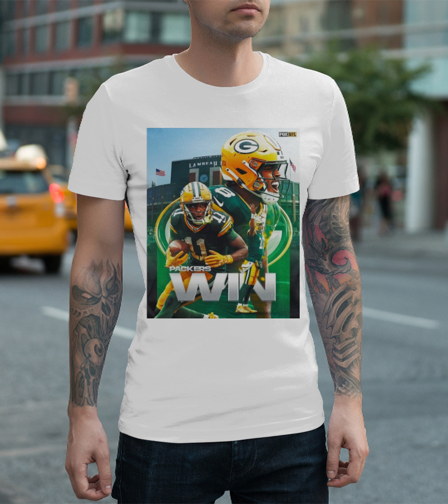 Packers Win Lambeau Field Victory FOX NFL Green Bay vs 49ers T-Shirt