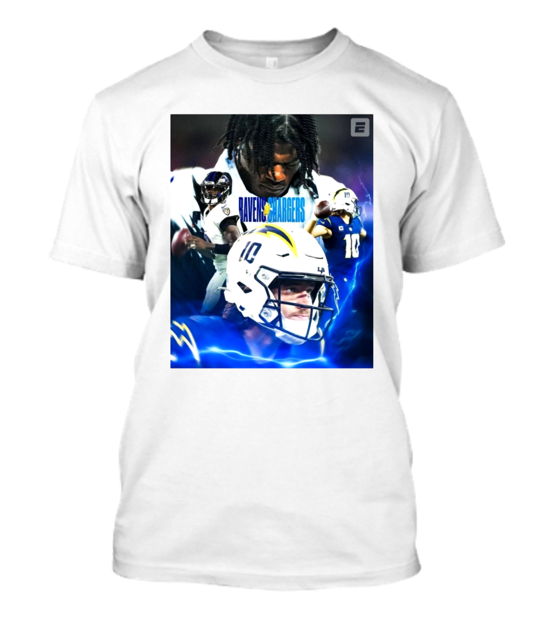 Baltimore Ravens Vs Los Angeles Chargers Lamar Vs Justin NFL Football Nov 26 T-Shirt