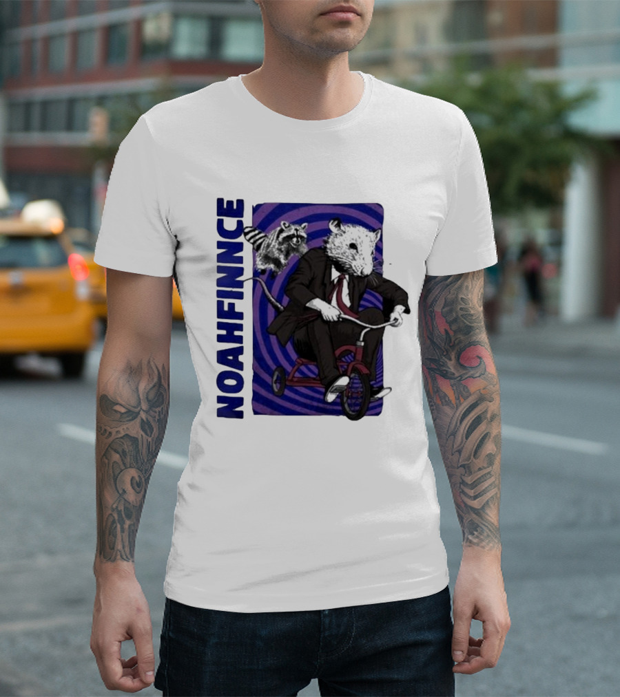 NOAHFINNCE Rat on Tricycle with Raccoon 2024 UK Tour Ratcycle T-Shirt
