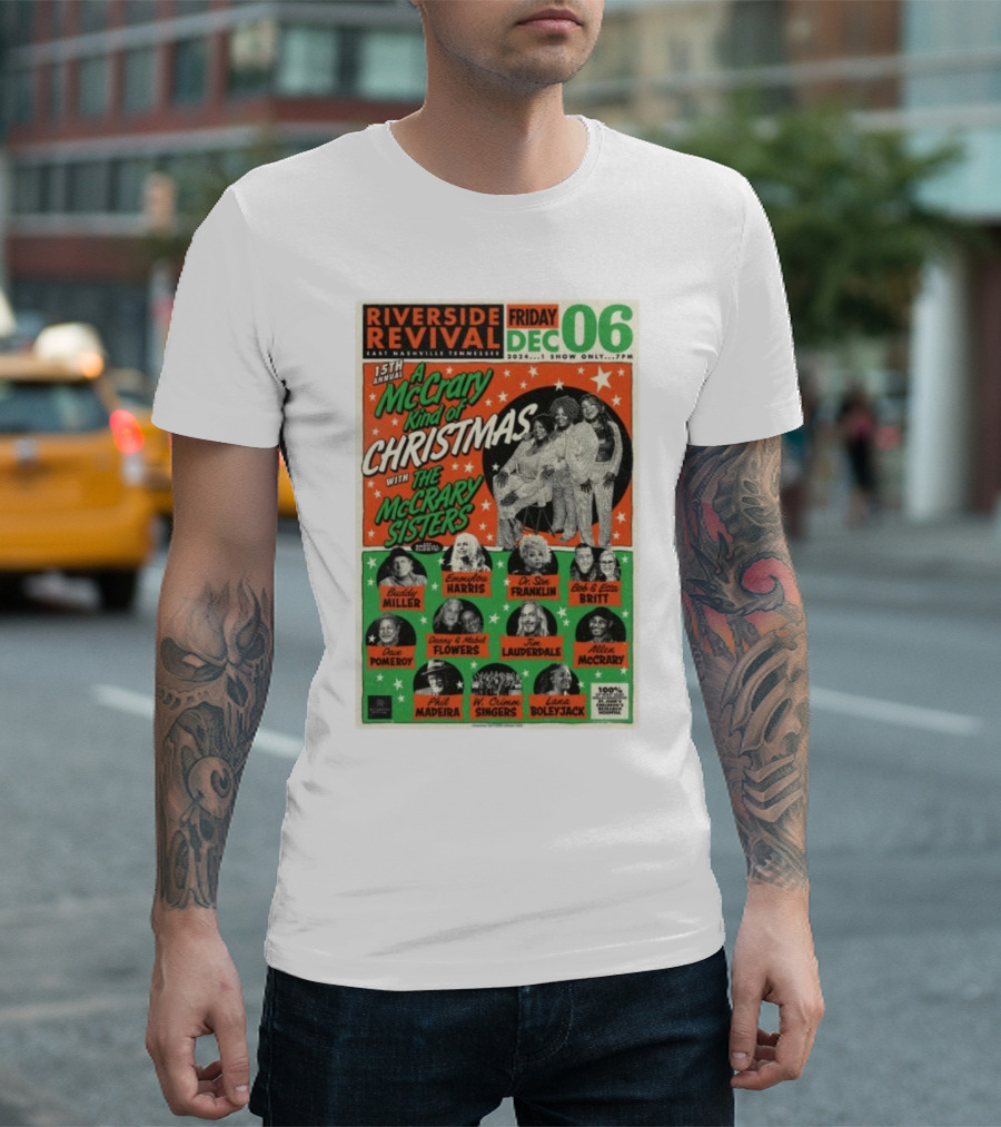 Riverside Revival A McCrary Kind of Christmas with The McCrary Sisters Nashville TN December 6 T-Shirt