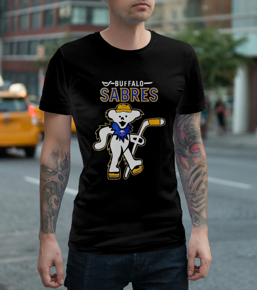 Buffalo Sabres Grateful Dead Dancing Bear Hockey T-Shirt