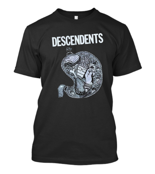 DESCENDENTS Hypercaffium Spazzinate Funny Stomach Graphic T-Shirt